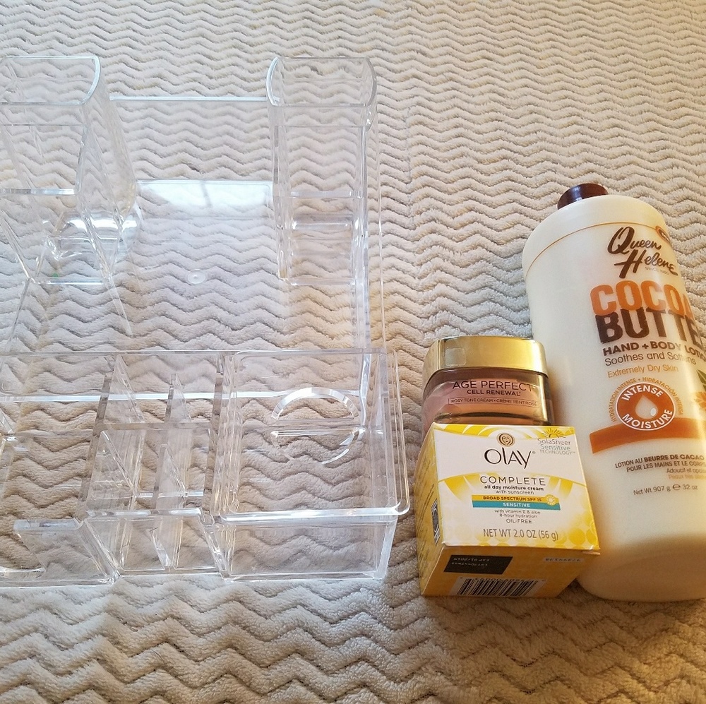 Makeup storage display and extras